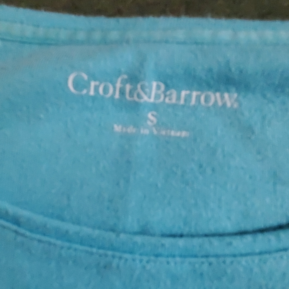 2/$10 Croft & Barrow Blue Striped Top - Picture 2 of 3